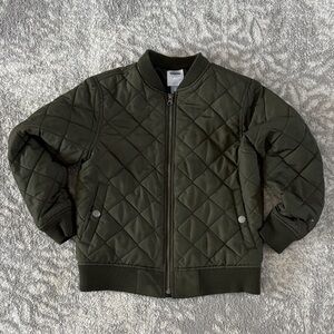 Kids Old Navy Quilted Jacket - Olive Green